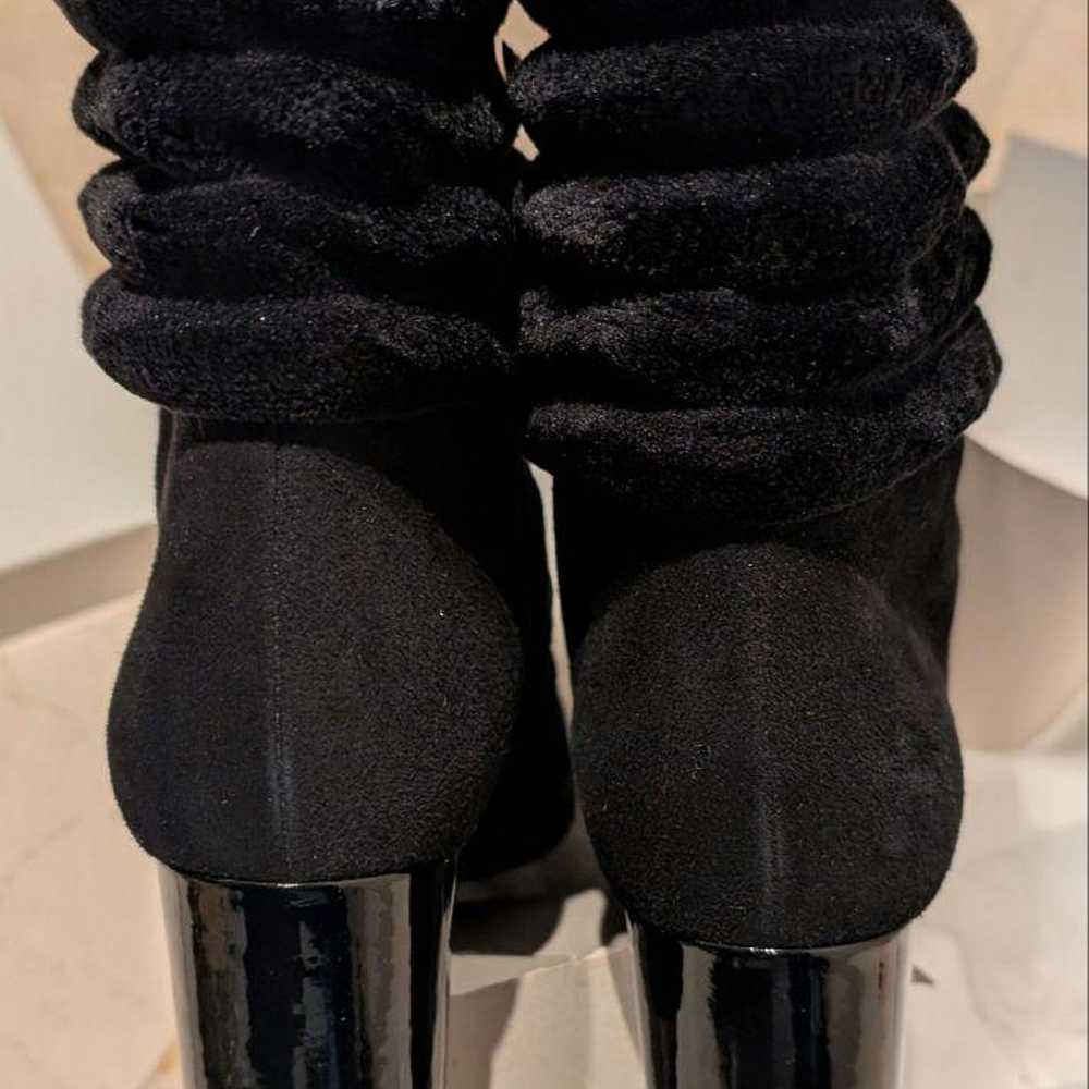 Black Suede Mouton Boots - image 6