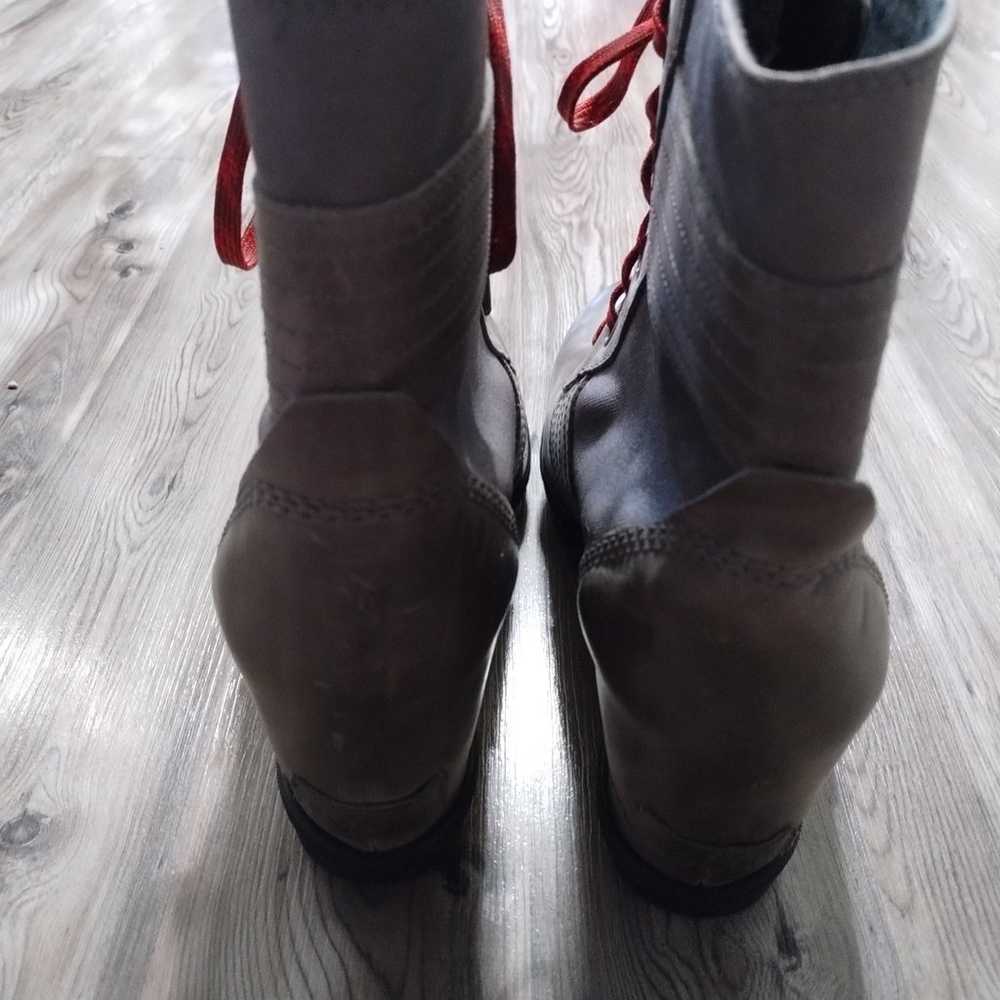 Sorel Lexie Gray Hidden Wedge Lace Up Boots Size … - image 4