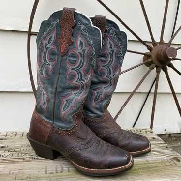 Justin Stampede Rawhide square toe cowgirl boots … - image 1