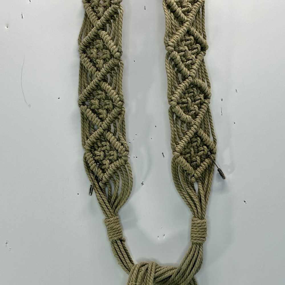 Vintage Boho Macrame Wrap Belt - image 2