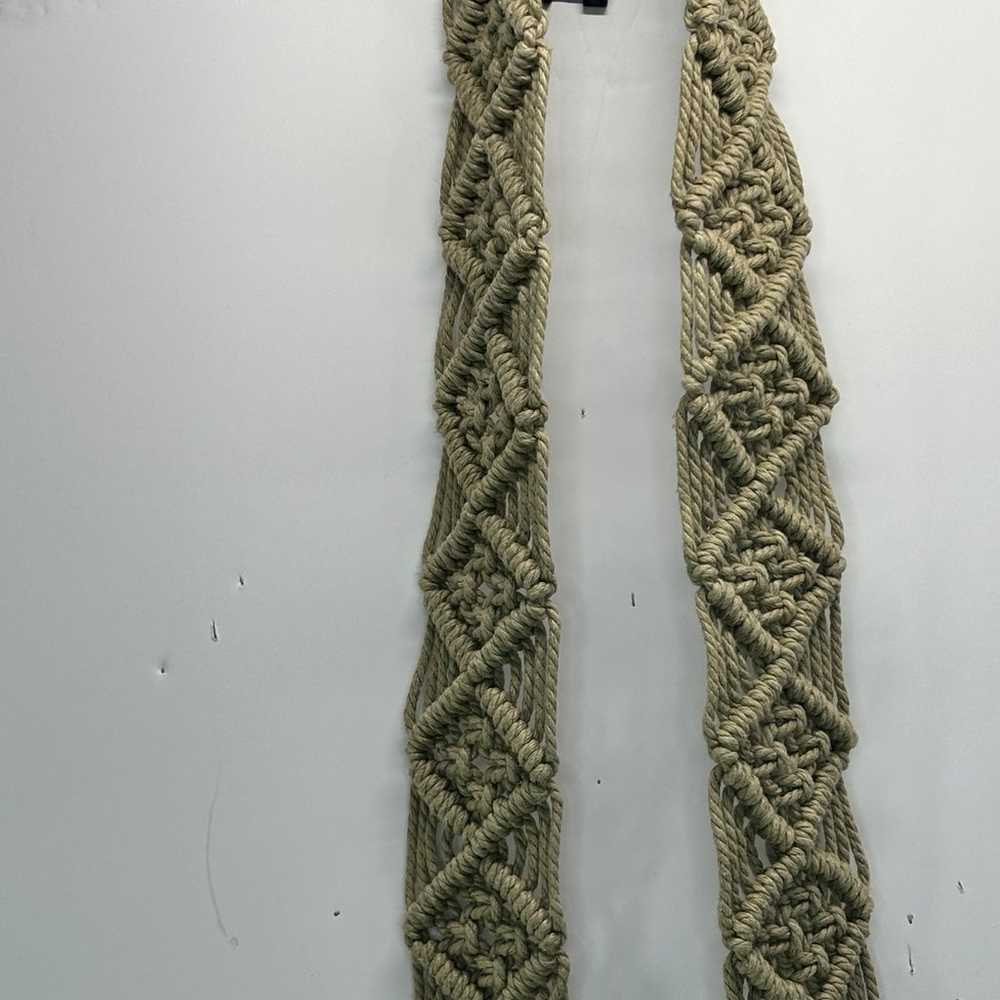 Vintage Boho Macrame Wrap Belt - image 3