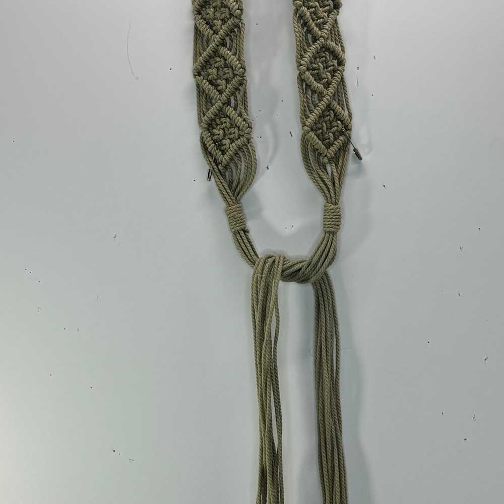 Vintage Boho Macrame Wrap Belt - image 4