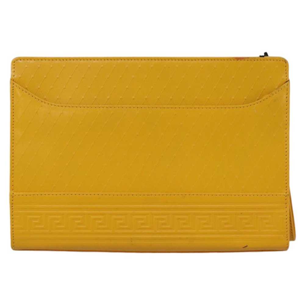 Versace Yellow Leather Clutch Bag (Pre-Owned) - image 2