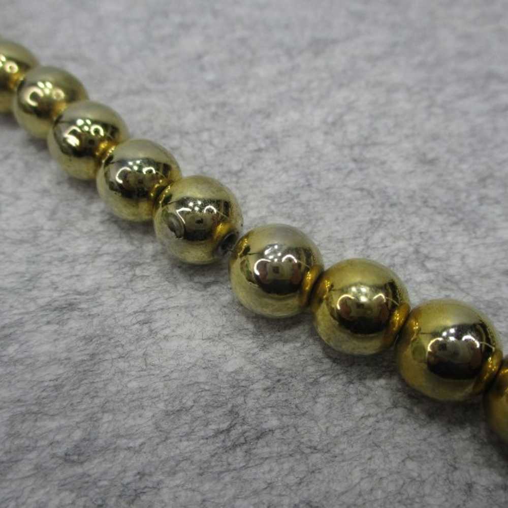 Vintage Gold Tone Ball Bead 31" Necklace - image 2