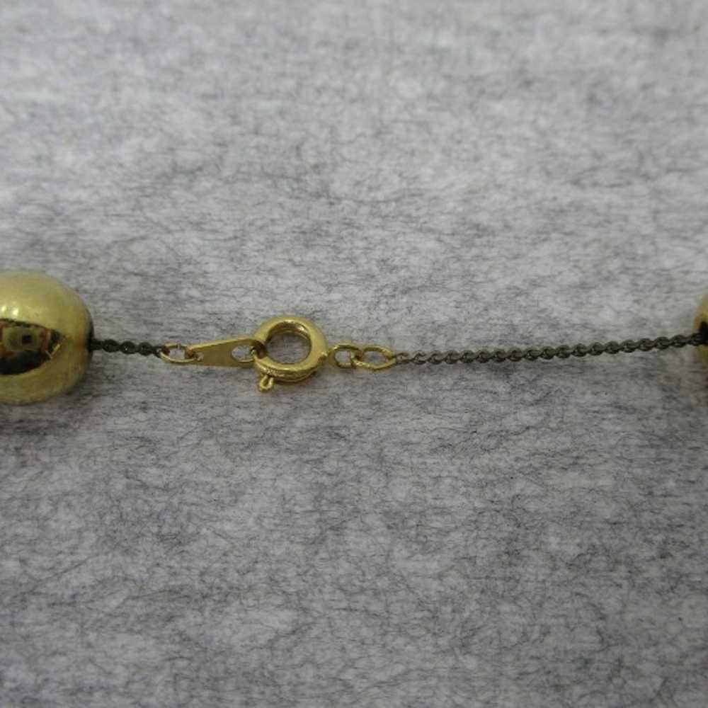 Vintage Gold Tone Ball Bead 31" Necklace - image 3