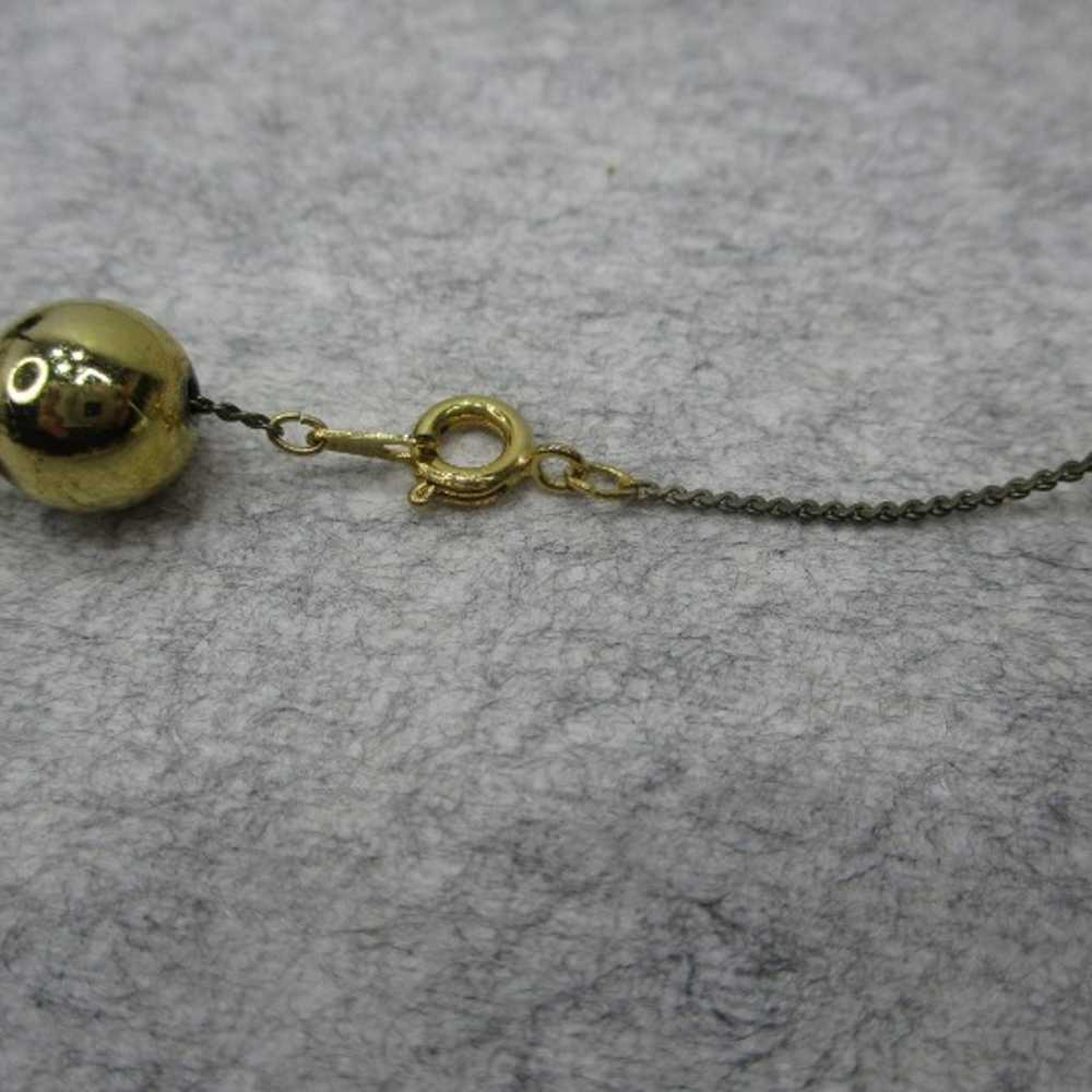 Vintage Gold Tone Ball Bead 31" Necklace - image 6