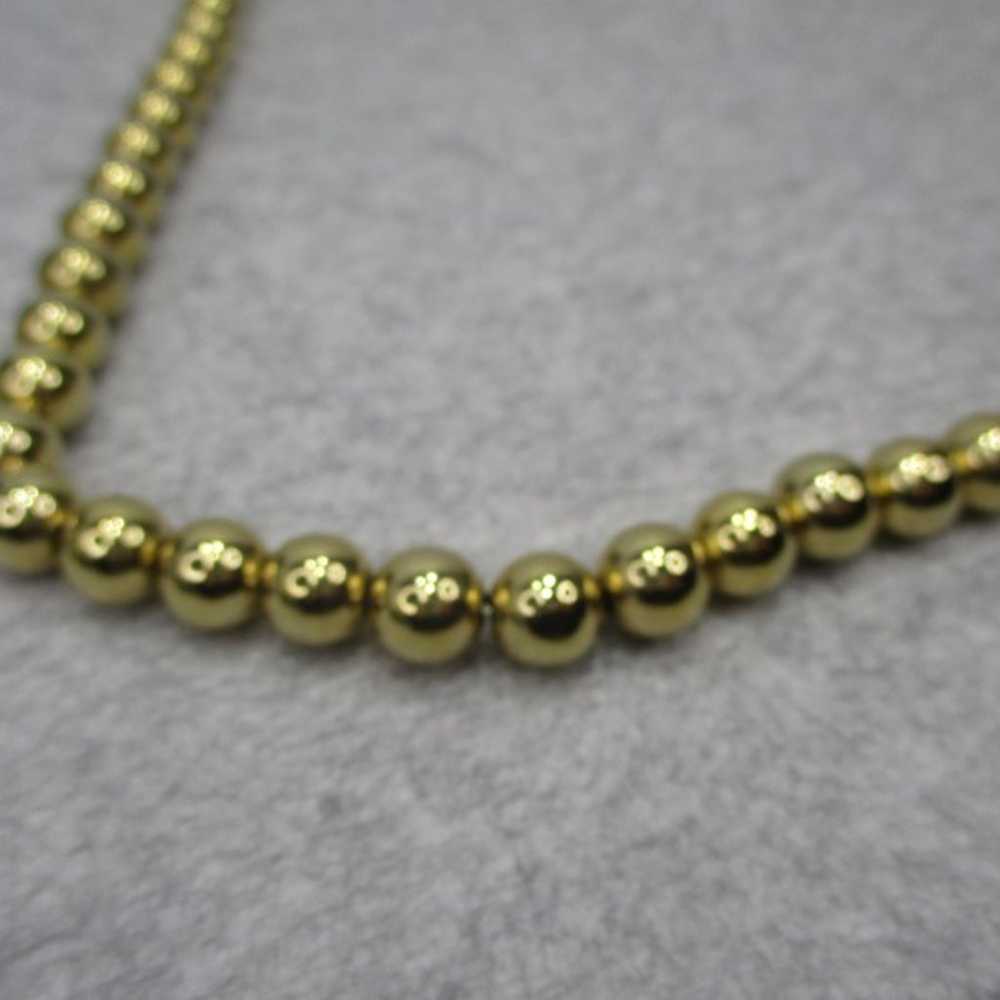 Vintage Gold Tone Ball Bead 31" Necklace - image 7