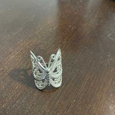 Vintage Sterling Silver butterfly ring - image 1