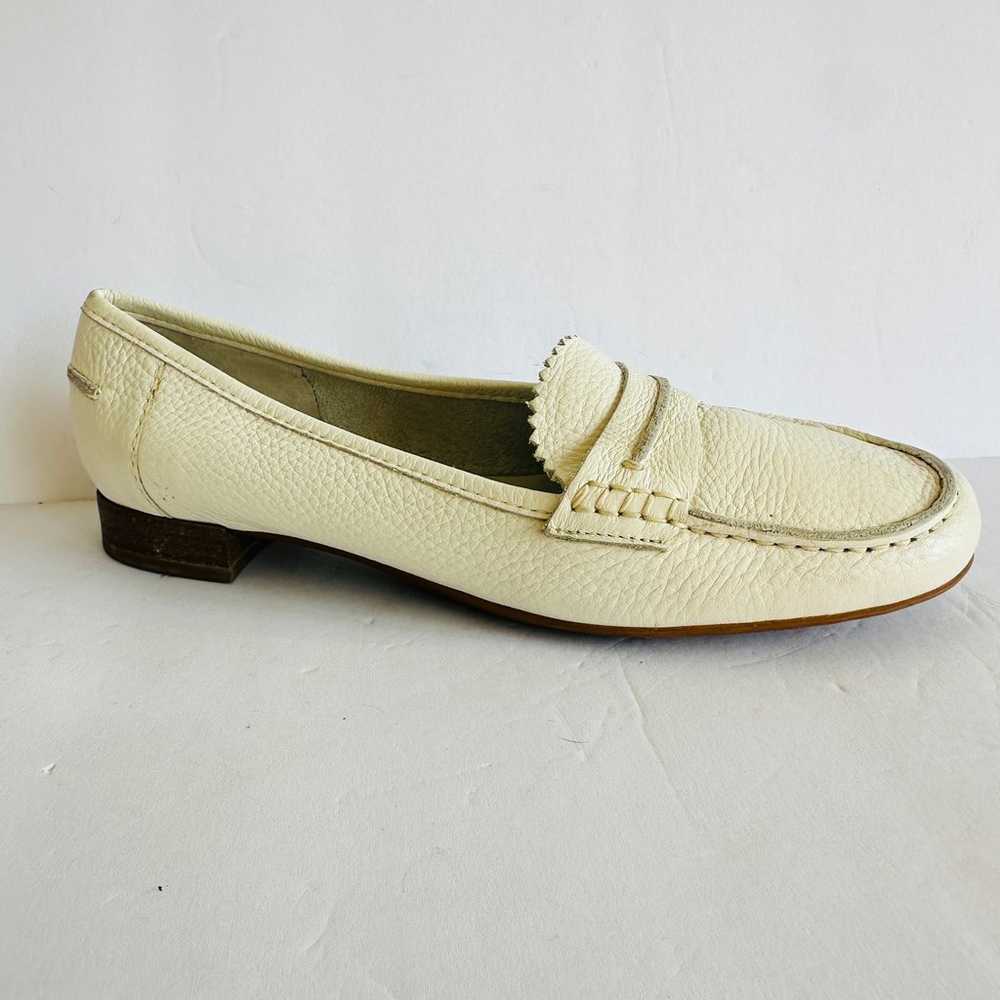 Franco Sarto Penny Loafer Leather White Preppy Ac… - image 3