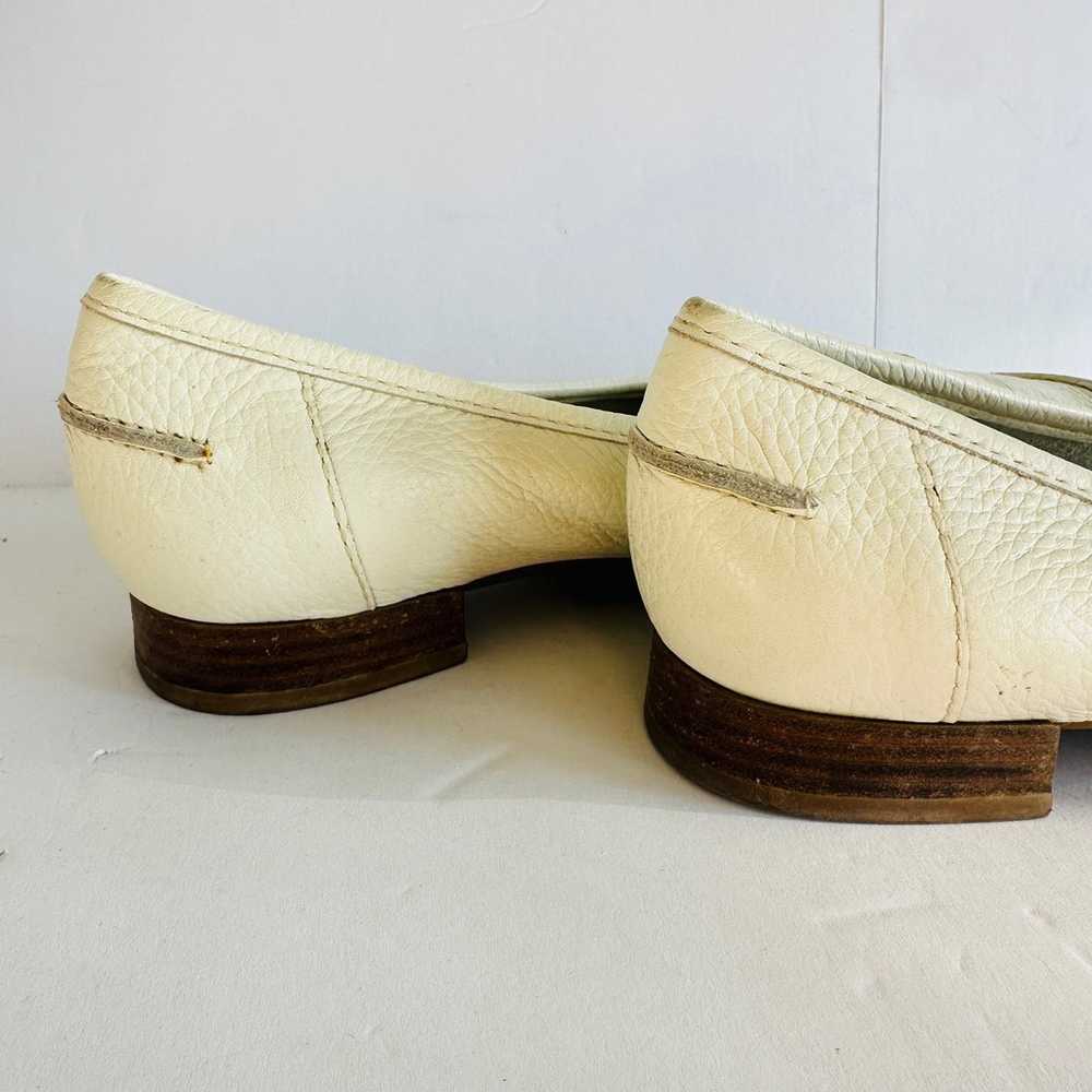 Franco Sarto Penny Loafer Leather White Preppy Ac… - image 5