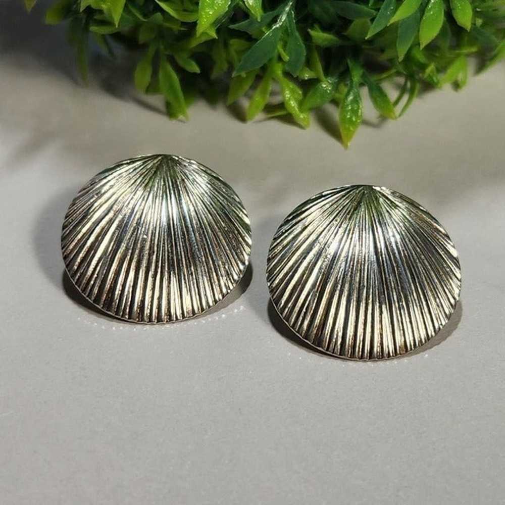 925 Sterling Silver Shell Earrings - image 1