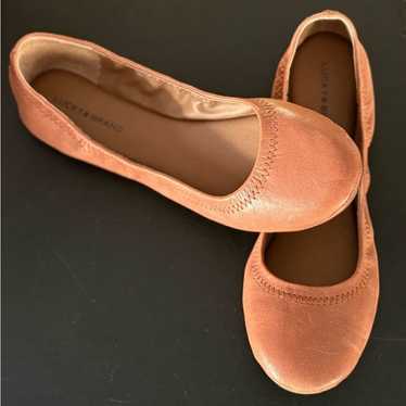 Lucky Brand Emmie Ballet Leather Flats Bourbon Br… - image 1