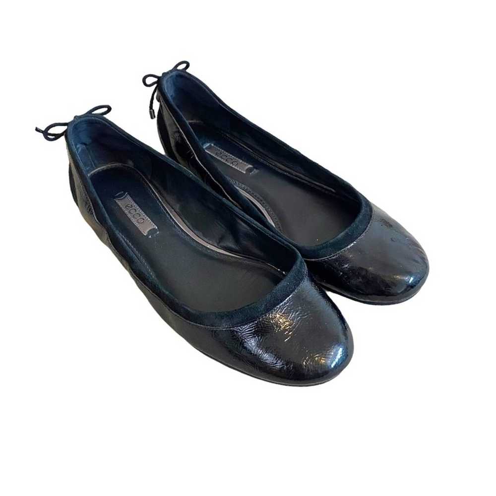 Ecco Goya Genuine Leather Black Round Toe Ballet … - image 11