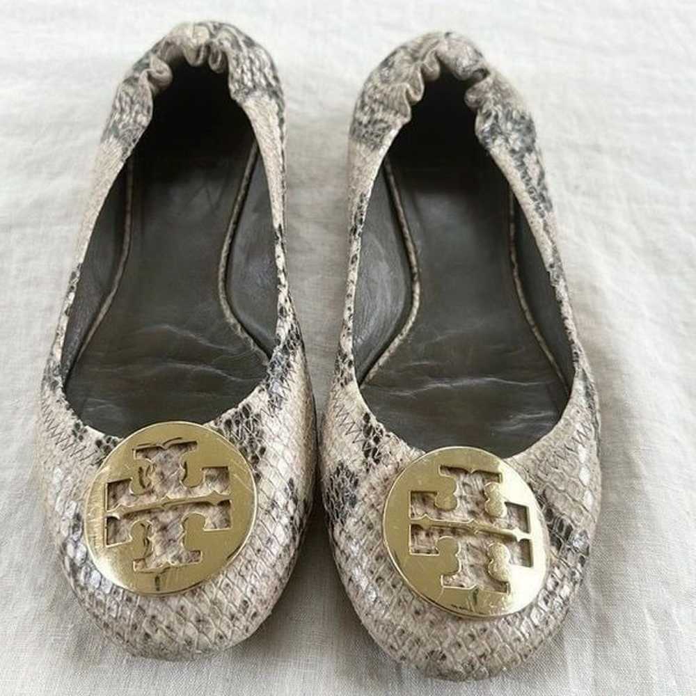 Tory Burch Reva Snake-Print Ballerina Flat,  Rocc… - image 2