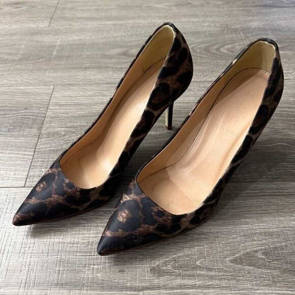 J Crew Leopard Elsie Heels Pumps in Chocolate Bro… - image 1