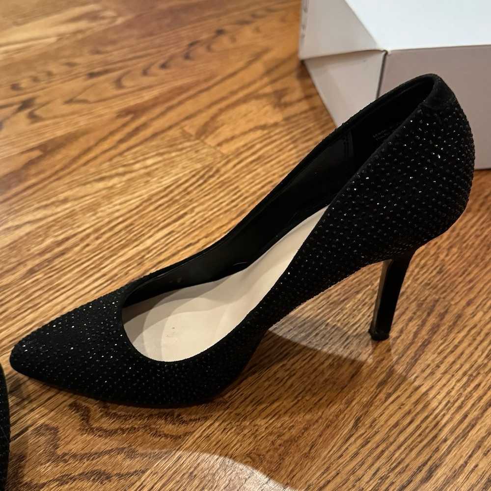 ALDO Black Sequin Heels 7.5 - image 3