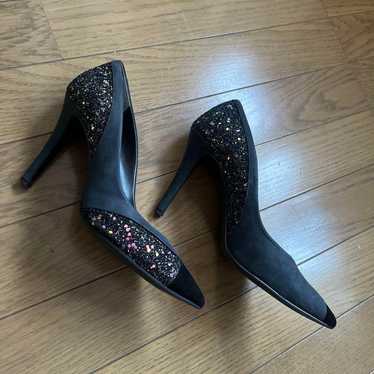 DIANA Black Suede Glitter High Heels 24 cm - image 1