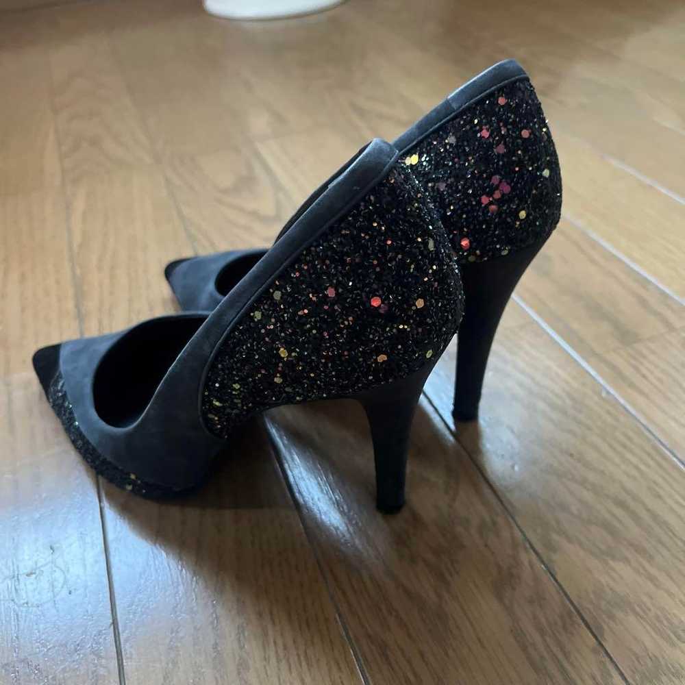 DIANA Black Suede Glitter High Heels 24 cm - image 5