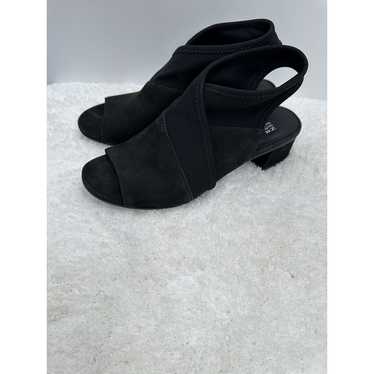 Eileen Fisher Black Block Heel Size 8 Luca Sandal 