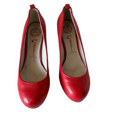 Jeffrey Campbell red wedge heels size 8