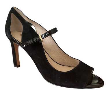 Louise Et Cie Black Faux Suede Microfiber Open Toe