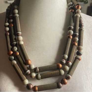 Kate Hines Triple Strand Vintage Necklace