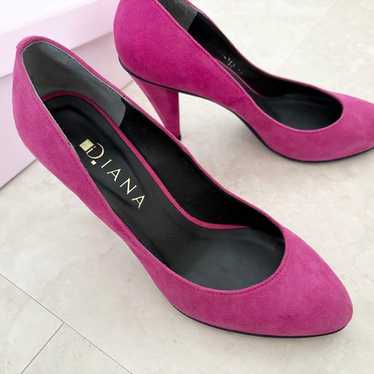 DIANA Pink Suede High Heels 23cm