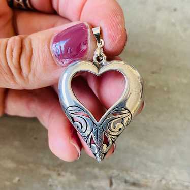 Artisan Sterling Silver Heart Pendant