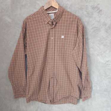 Cinch Cinch Brown Plaid Shirt Men's Large Rodeo