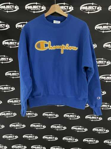 Champion × Vintage Blue Champion Sweater - Size Me