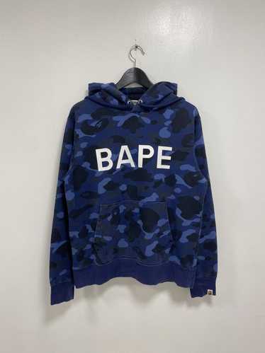 Bape Bape camo spell out hoodie