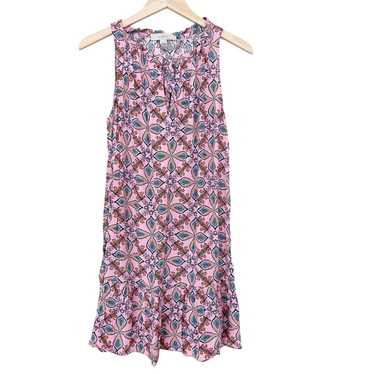 Loft Loft Pink Printed Sleeveless Dress Sz S