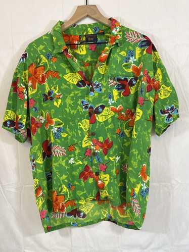 Hawaiian Shirt × Vintage Green Hawaiian Style Retr