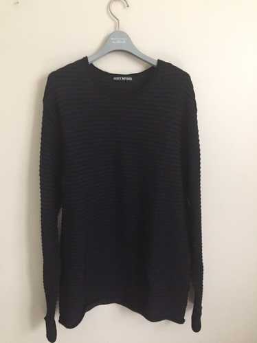 Issey Miyake Striped/textured wool knit