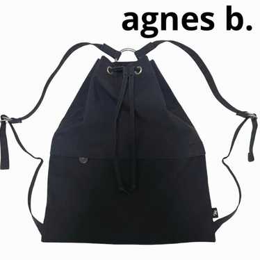 Agnes B. Backpack Drawstring Bag Black Vintage Y2K