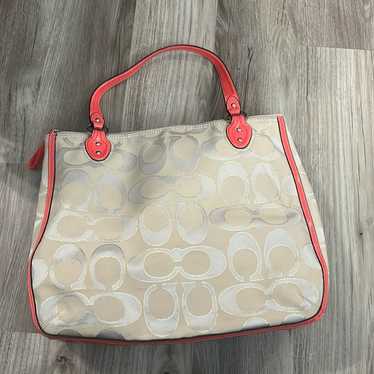 Coach Signature Lurex Poppy Glam Tote