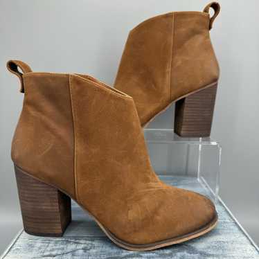 NEW BP Women’s Lance Leather Block Heel Bootie Bro