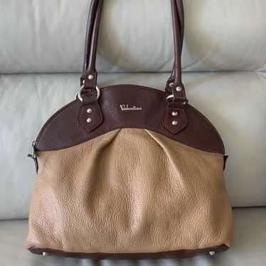 Vintage Valentina Two Tone Leather Shoulder Bag