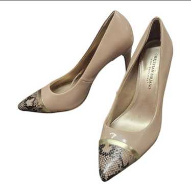 Christian Siriano Snakeskin Toe  4" Stilletto Pump