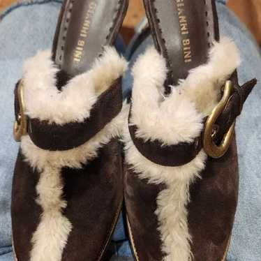 Gianni Bini faux fur muleclog