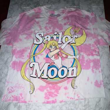 NWOT Sailor Moon Crop Tee Shirt Tie Dye