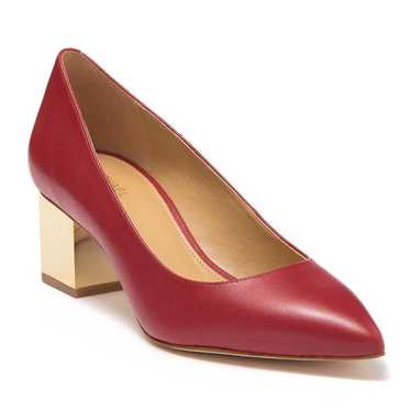 NEW Michael Kors Petra Red Leather Pumps