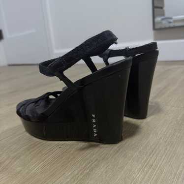 Prada sport wedge, heel sandals