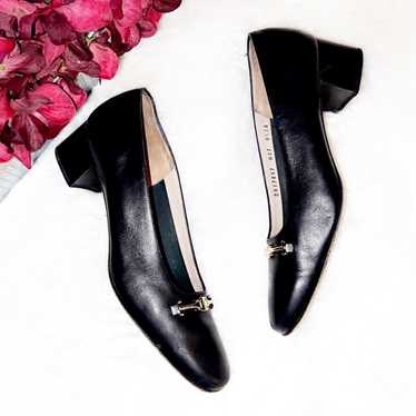 SALVATORE FERRAGAMO Black Kitten Heel