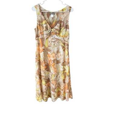 Tommy Bahama Cream Floral  Dress Size 10