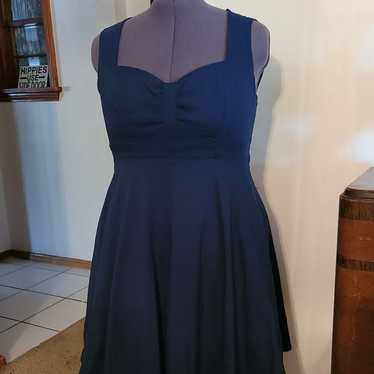 Torrid navy blue dress, lined bodice