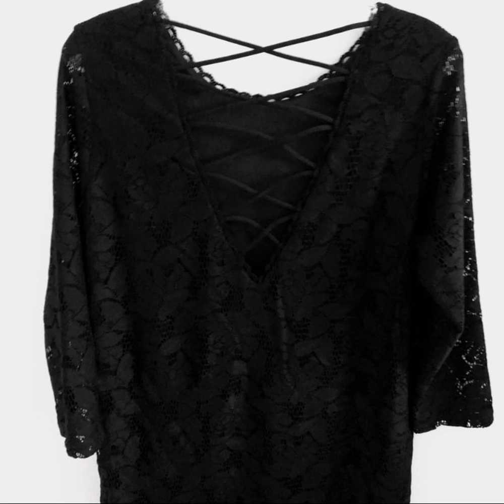 Forever 21 Black Lace Crisscross Back Dress - image 6