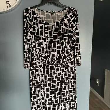 black & white dress