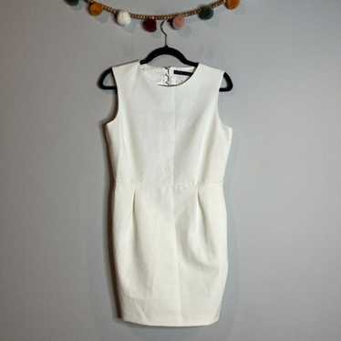 Zara white open back sheath dress