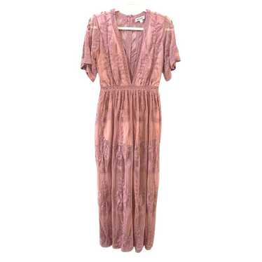 Wild Honey Dusty Rose Lace Maxi Dress